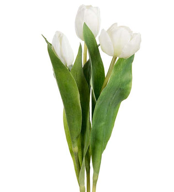 Mr Plant Tulppaani tekokukka 36 cm luonnonvalkoinen