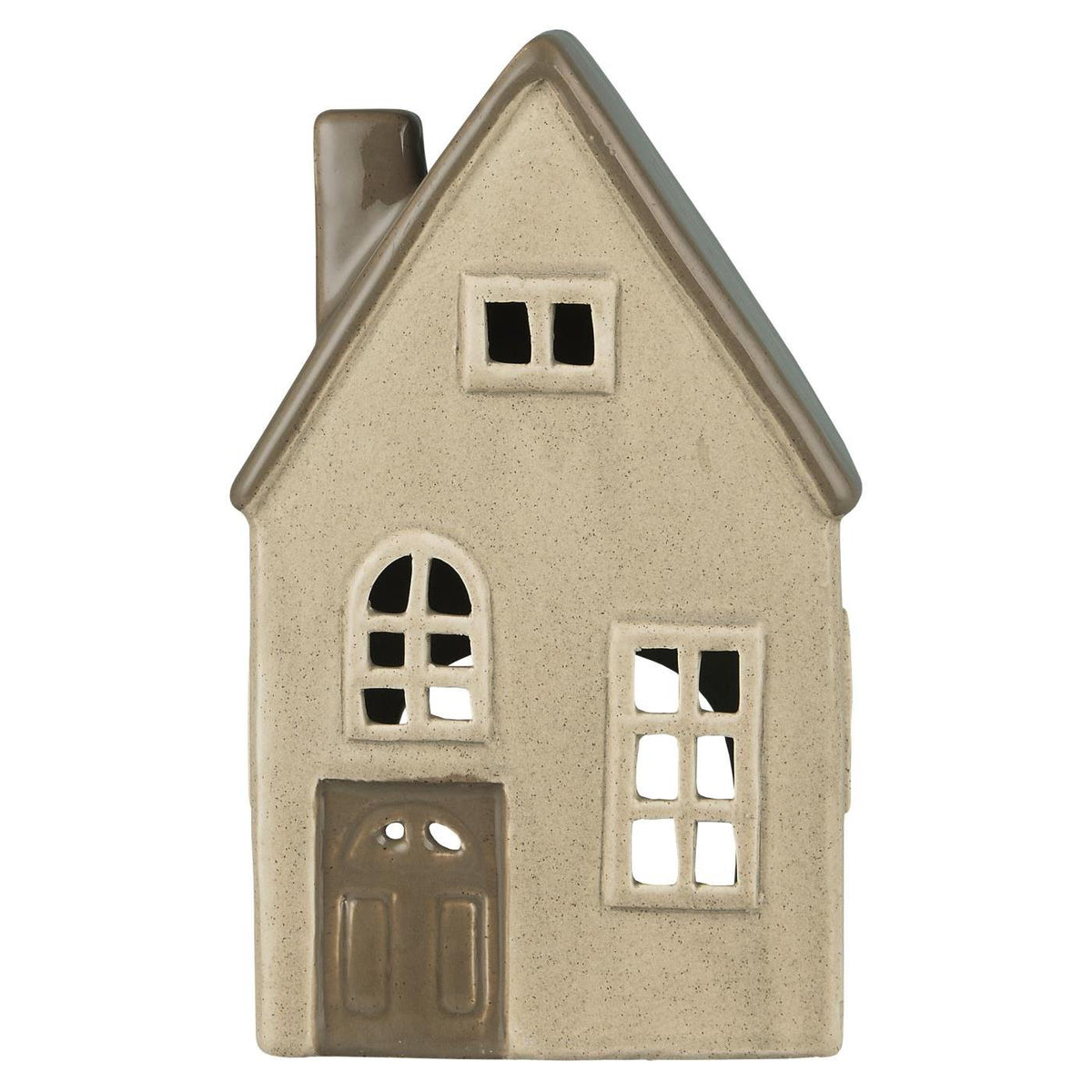 Ib Laursen Keraaminen talolyhty beige 19 cm