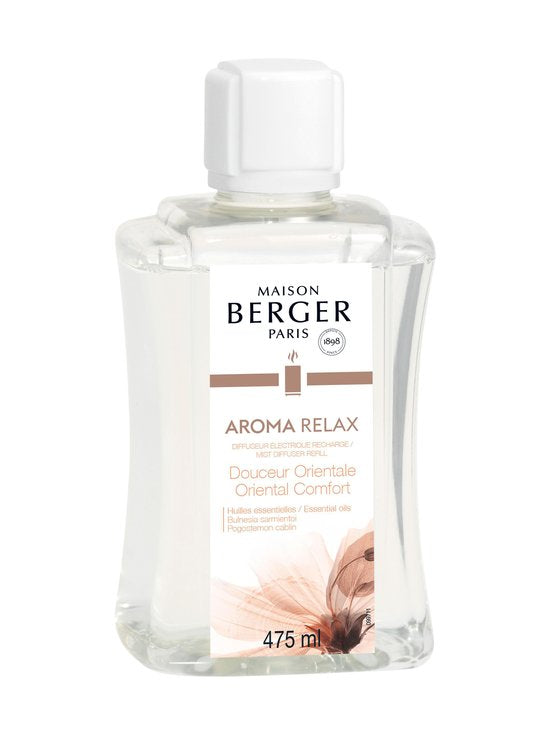Maison Berger Aroma Happy Mist -sähköisen diffuuserin Relax täyttöpullo, 475ml