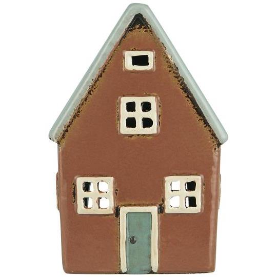 Ib Laursen Keraaminen talolyhty ruskea 15 cm