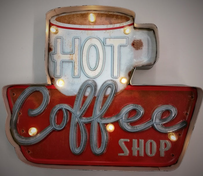 Valokyltti Hot Coffee Shop 36x5x29 cm